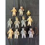 A Collection of 1983 Star Wars Ewok figures.