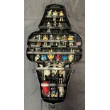 A Vintage Darth Vader head, figure carry case, Containing an assortment of Vintage mixed Star Wars