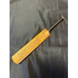 A Vintage miniature 'The Keith Miller Autograph' cricket bat. [30cm in length]