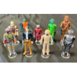 A Lot of 1977 and 1980 Star Wars Figures- Boba Fett, Han Solo- with weapon, 4-Lom, Zuckuss,