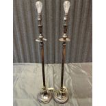 A Pair of tall free standing table lamps [88cm in height]