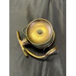 3" Brass Mallochs of Perth sidecaster with silk line.