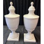 A Large pair of 20th century lidded urns.[80cm in height]