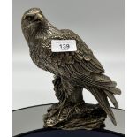 A Vintage plated Chinese eagle sculpture with removable wings. Impressed marking to the base.