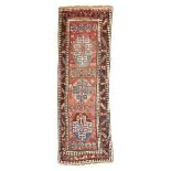 Kazak Runner South Caucasus, late 19th/ early 20th century, the red field with three octagonal