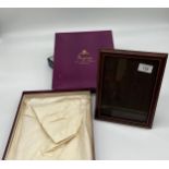 A Vintage Asprey of London leather photo frame with original box [24x19cm]