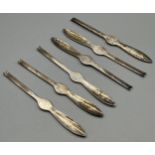 A Lot of 6 Birmingham silver lobster/ crab forks. [10cm in length]
