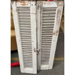 A Pair of French wooden shutter doors. [113x29cm- each door]