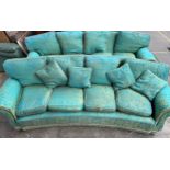A pair of Vintage French style four seat sofa's