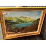Brian Coulter DIP AD Oil - Loch Long from Whistlefield Fitted within a gilt frame. [50X66CM]