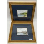 IRVINE RUSSELL (SCOTTISH b. 1938), watercolours on paper, signed, each 39cm x 44cm, mounted,