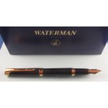 Waterman L`Etalon Fountain pen with nice original box, 18 carat gold nib