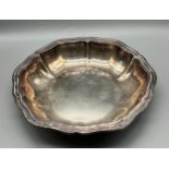 A Danish Silver pie crust style bowl. Made by Carl M Cohr. [20.5cm diameter] [341grams]