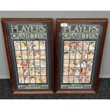 2 framed sets of Players cigarettes cards ?Actors and actresses These are not prints and include the