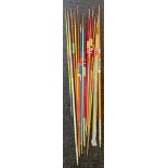 A Collection of vintage sports Javelin poles