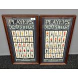 2 framed sets of Players cigarettes cards ?military personnel? These are not prints and include