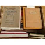 Bibliography.: A box including Rudyard Kipling, Sir Richard Burton, H.G. Wells, Leonard Woolf and 31