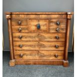 A 19th century Mahogany Scottish OG Chest of drawers. Comes with key. [116x129x58cm]