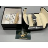 A Ladies polo club quartz wrist watch. Comes with box.