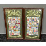 2 framed sets of Players cigarettes cards ?Footballers These are not prints and include the actual