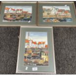 Three Fife watercolours of harbours, Pittenweem Harbour and Crail Harbour. By A. Brash. [40x31cm]