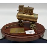 A Vintage presentation brass sculpture for service at British Gas Westfield