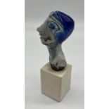 A Vintage studio made sculpture of an Art Deco style lady bust, made by Joan Hoverstadt.