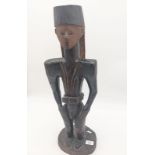 Antique 19th century Wooden carved African Tribal Figure [62cm]