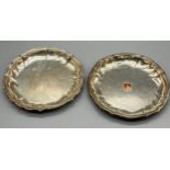 A Lot of two Danish Silver pin trays. [113.60grams] [11cm diameter]