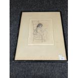 Arthur William Heintzelman Signed Framed Etching "ROLANDE" (1922)[58x43cm]