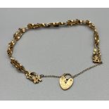 9ct yellow gold gate bracelet [3.11grams]