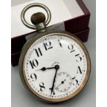 A Vintage large pocket watch/ travel watch produced by Brevet [8 days] In a working condition.