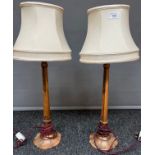 A Pair of ornate table lamps. [54cm high without shade]