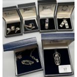 A Lot of Rennie Mackintosh collection silver jewellery to include brooches, pendants and earrings.