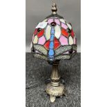 A Small Tiffany style dragon fly design table lamp.