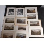 Large collection of coloured engravings to include scenes from around Scotland to include Dunkeld,