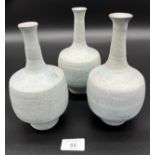 A Lot of three antique Chinese pottery bottle neck vases.