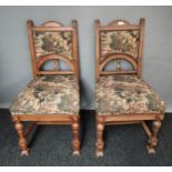 A Lot of Two 19th century hall chairs (94cm)