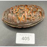 Antique Coquilla nut snuff box [Losses]