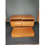 A Mid century teak two section unit, [52X112X53CM]