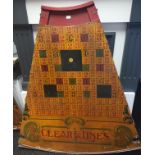 An antique fairground game board section from early 20th Century