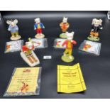 A Lot of six Royal Doulton Rupert Bear figures. Comes with certificates and boxes.