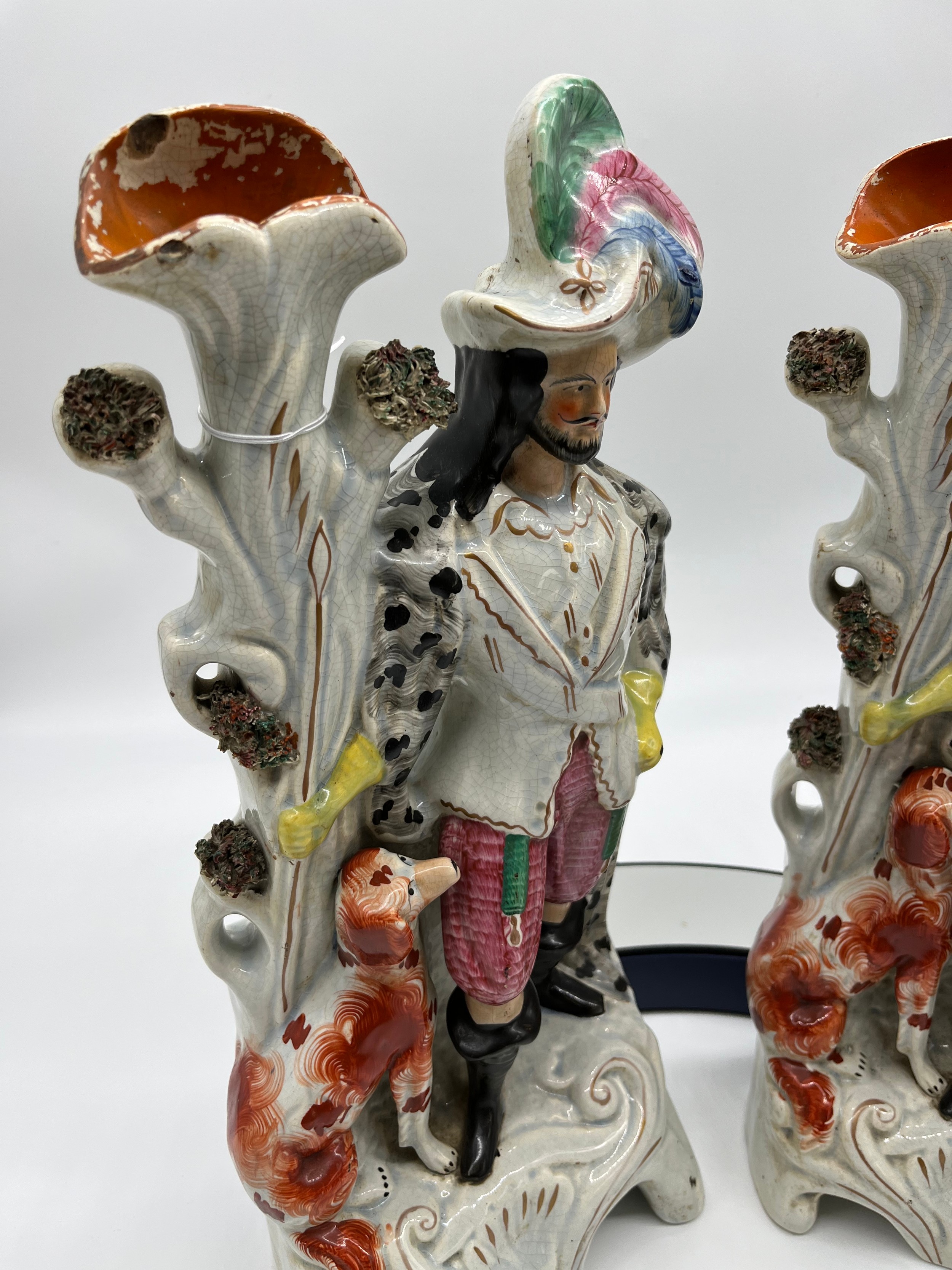 A large pair of 19th century Staffordshire figures. [43cm high] - Image 2 of 4