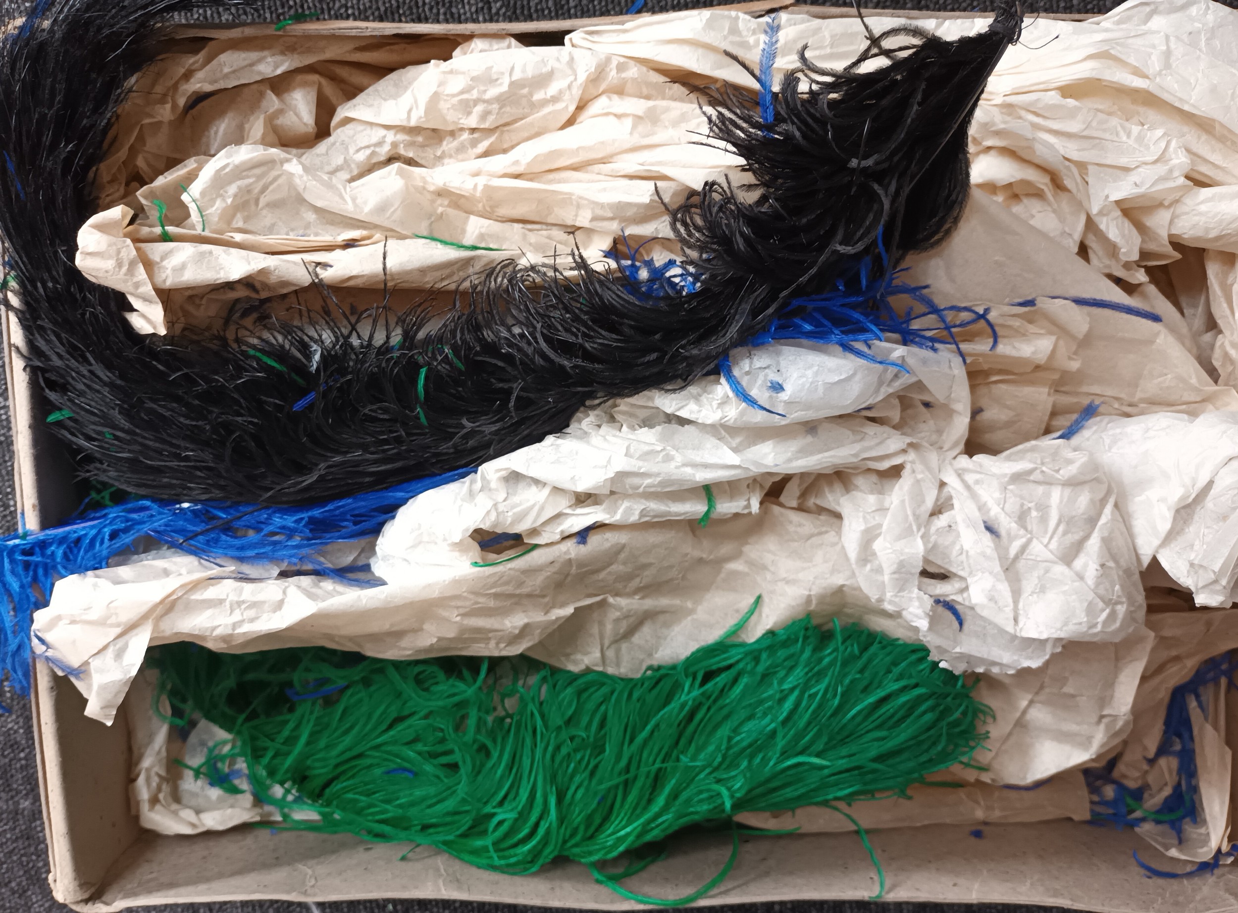 3 Boxes to include various vintage lace and feathers. One of the boxes addressed to The Countess - Image 8 of 9