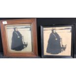 Lithographs of Queen Victoria by William Nicholson brown frame[34x32cm] black frame [28x27cm]