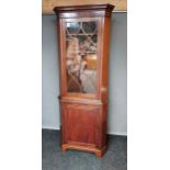 A 19th century mahogany corner display cabinet. [189cm high]