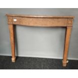 Antique light wood console table