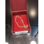 A 9ct yellow gold rope bracelet. [18cm in length][4grams]