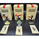 A Lot of three Royal Doulton Guinness figures, 'Seaside Toucan, Christmas Toucan and Miner Toucan'