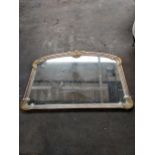 A Large and contemporary over mantel mirror. [90x122cm]